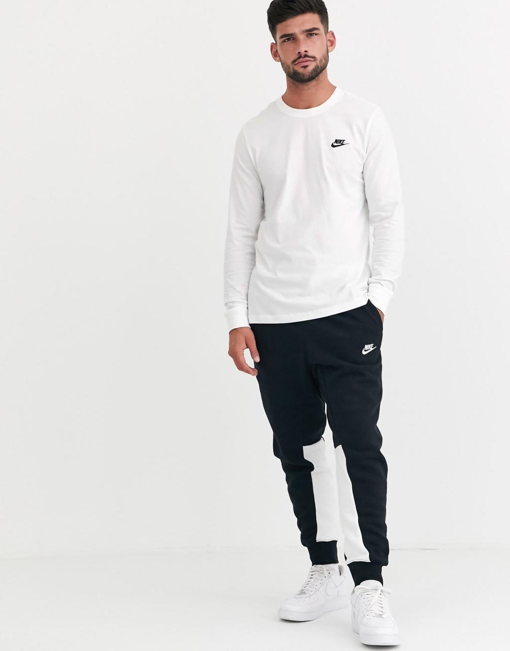 Nike Club long sleeve t-shirt in white Product Image