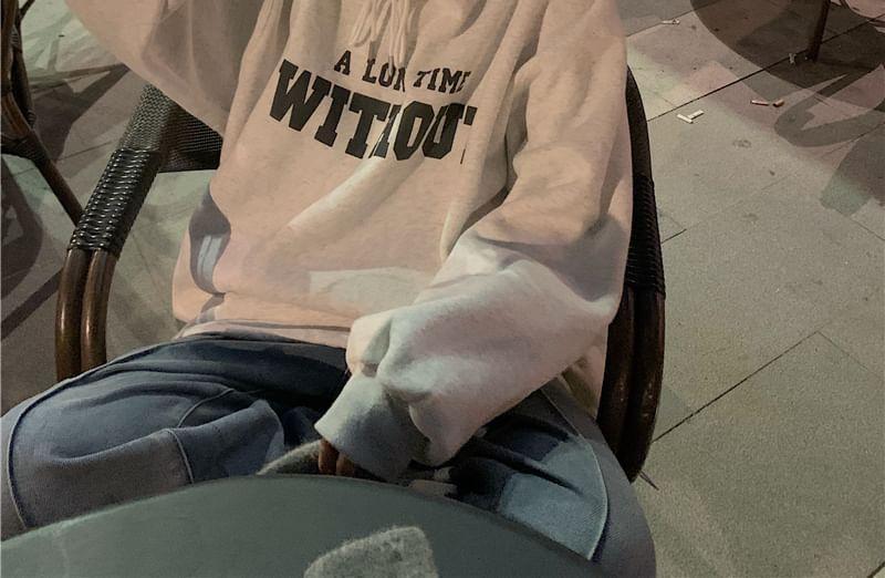 Lettering Oversized Hoodie Product Image