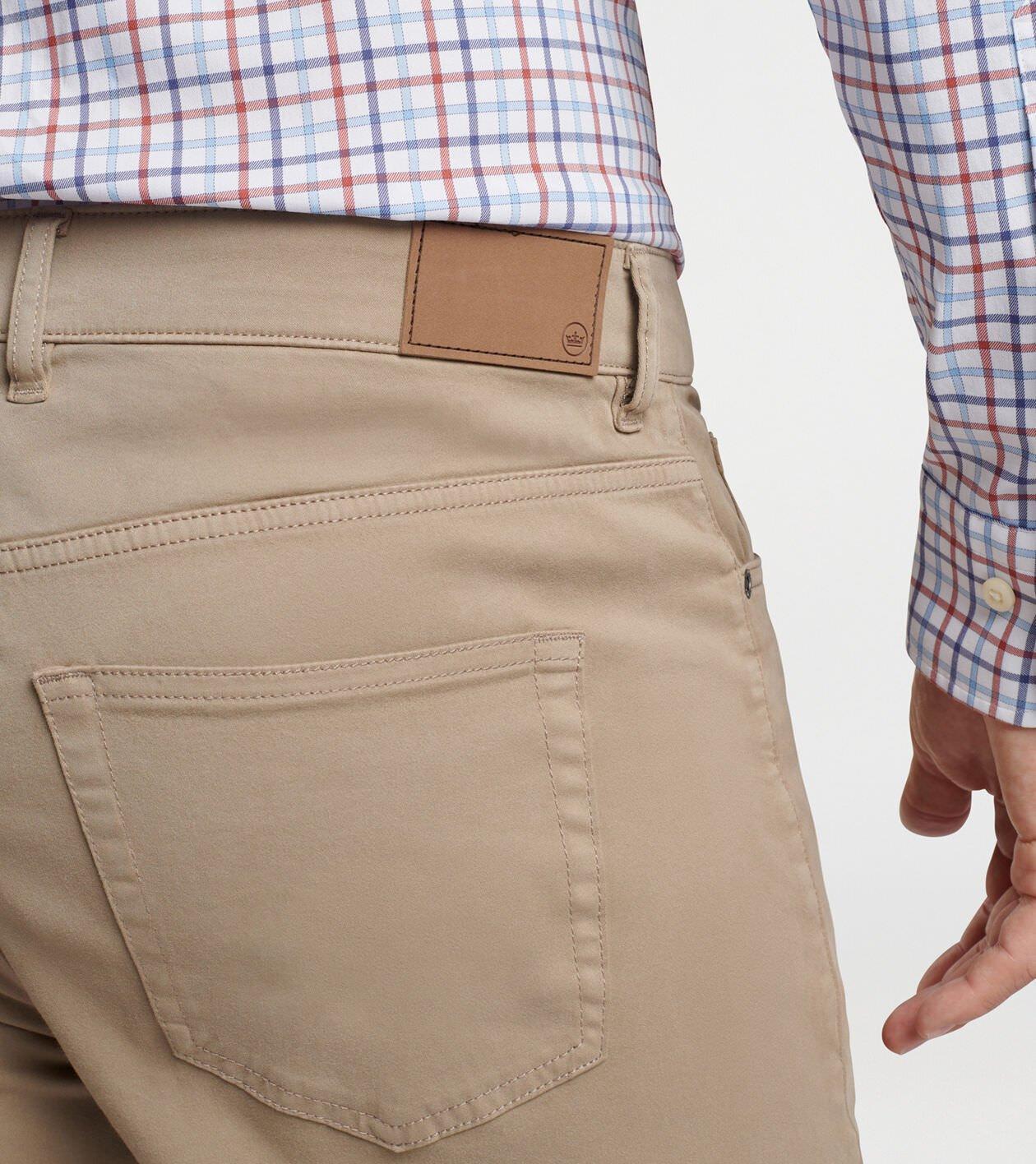 Peter Millar Mens Signature Sateen Five-Pocket Pant | Color: Grain | Size: 31 Product Image