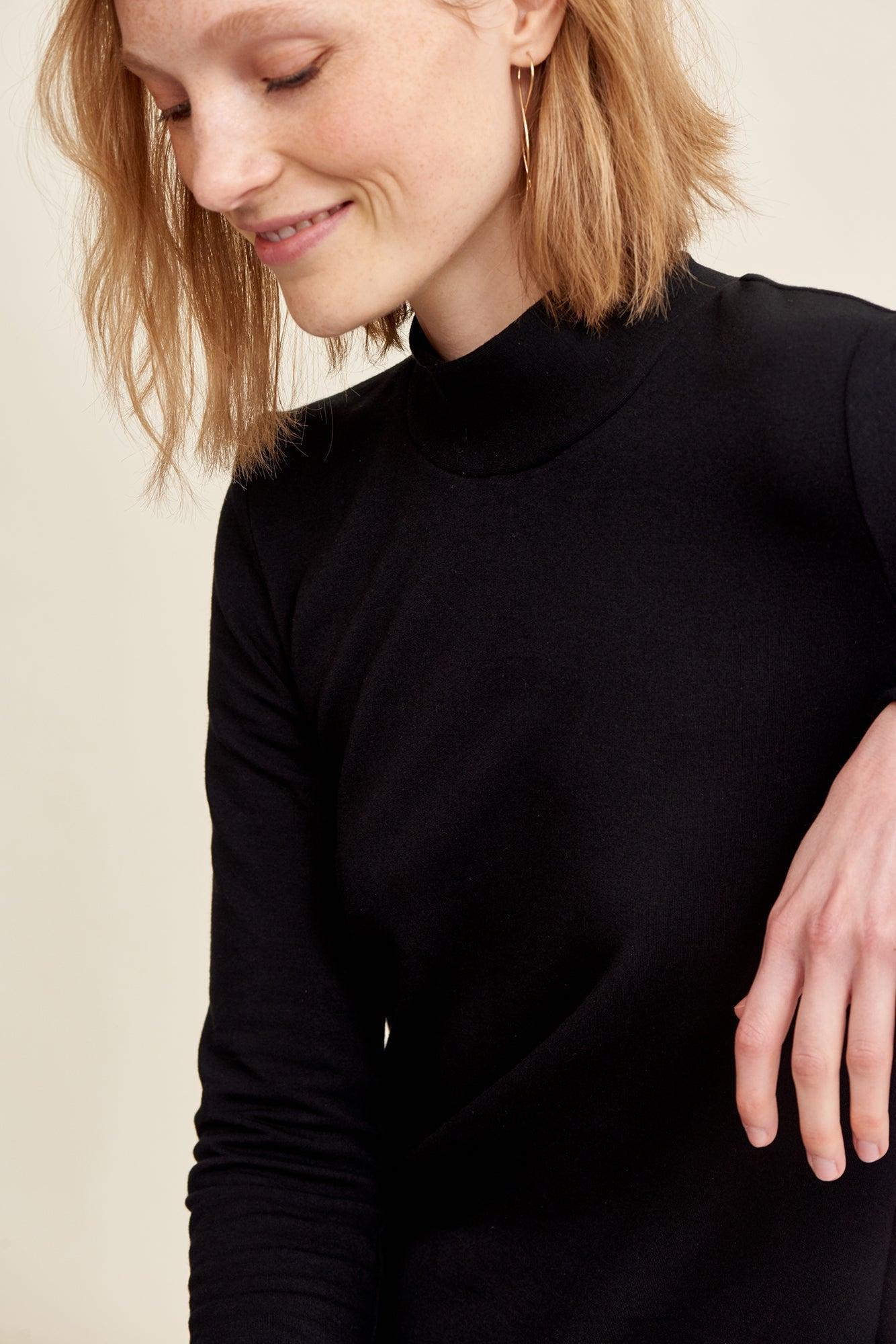 Rose Luxe Fleece Dress - Black - ReAmour Product Image
