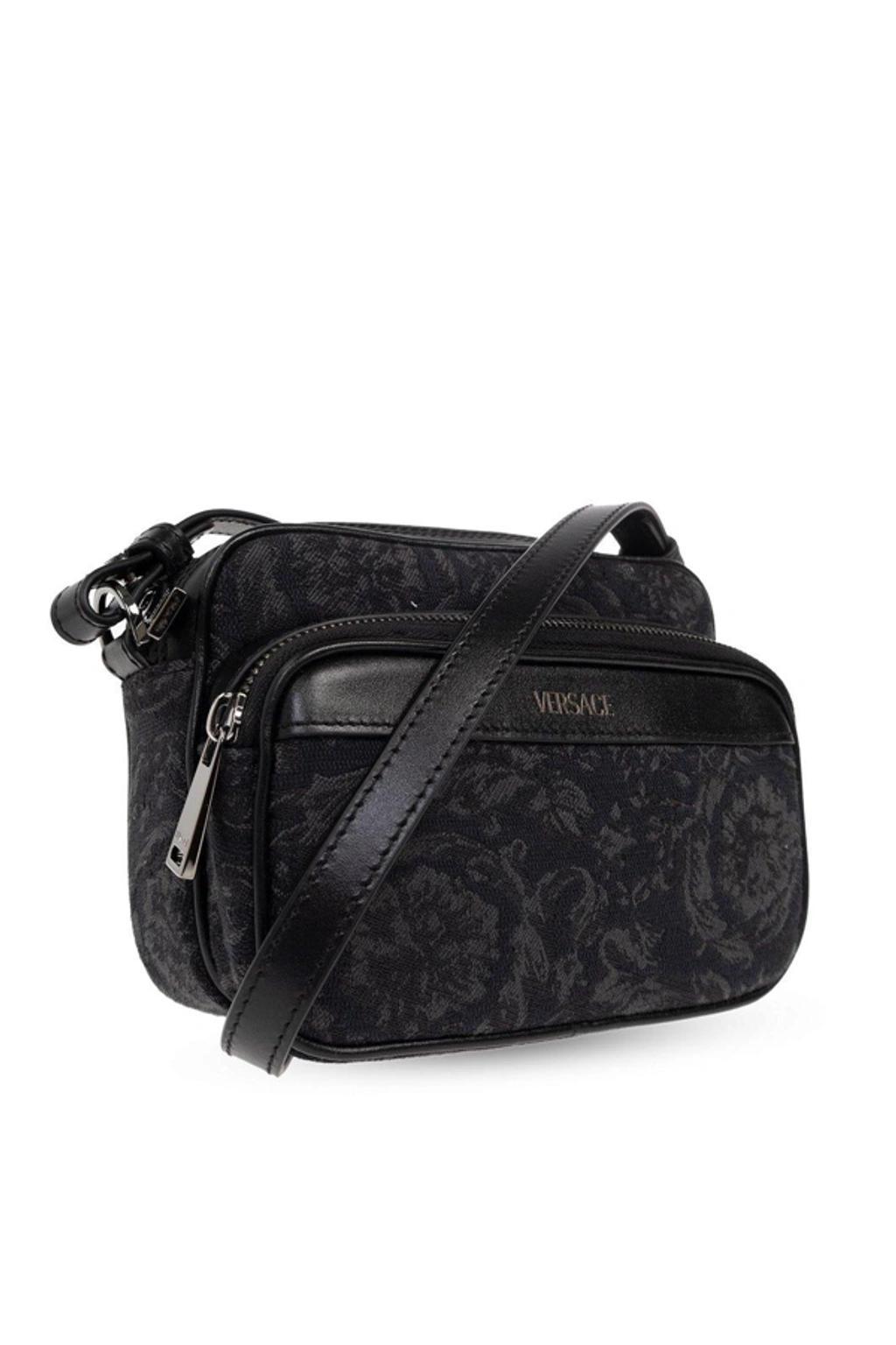 VERSACE Barocco Athena Messenger Bag In E Black Rutenio Product Image