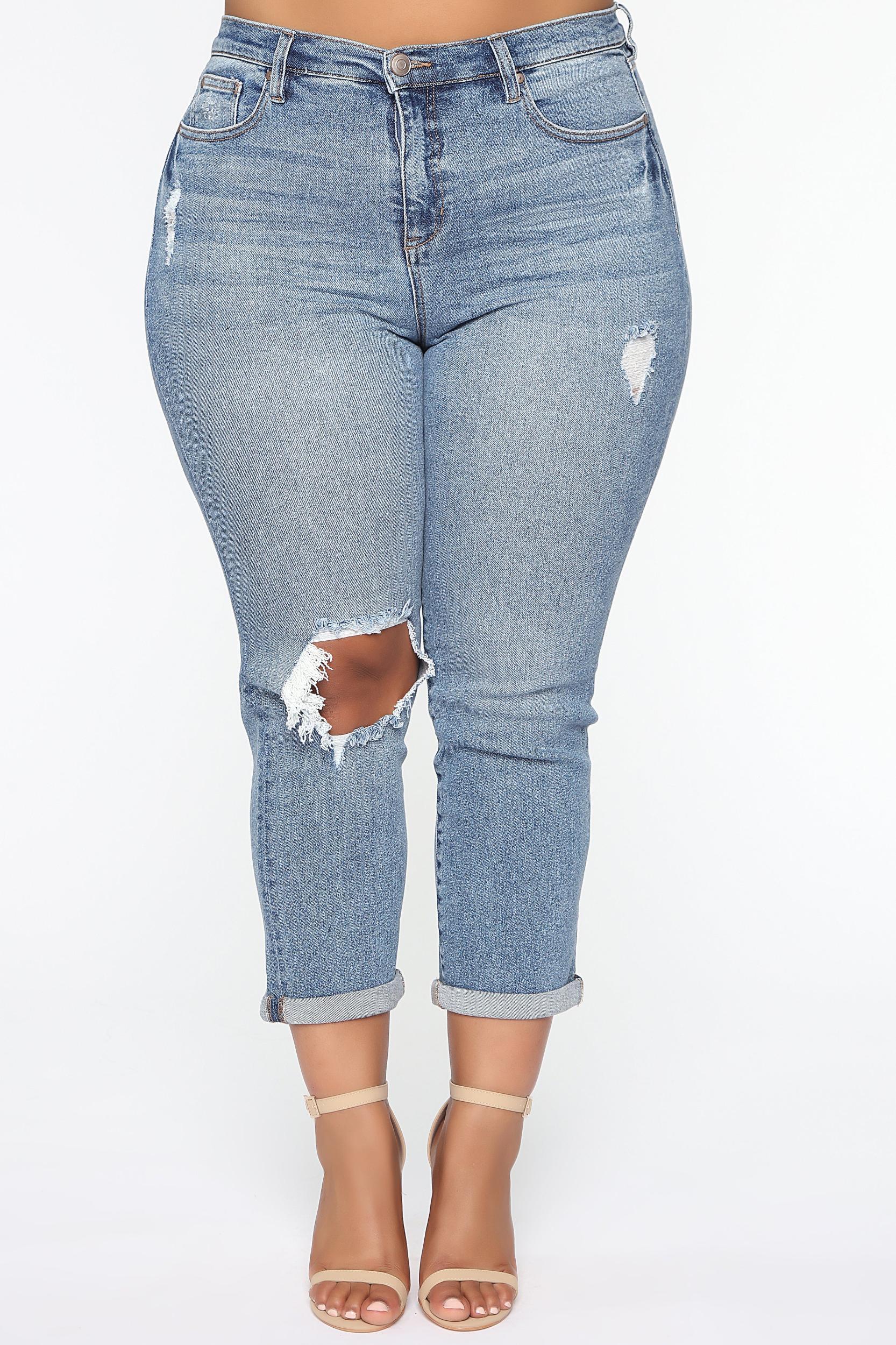 Need A New High Rise Mom Jeans - Medium Blue Wash Product Image