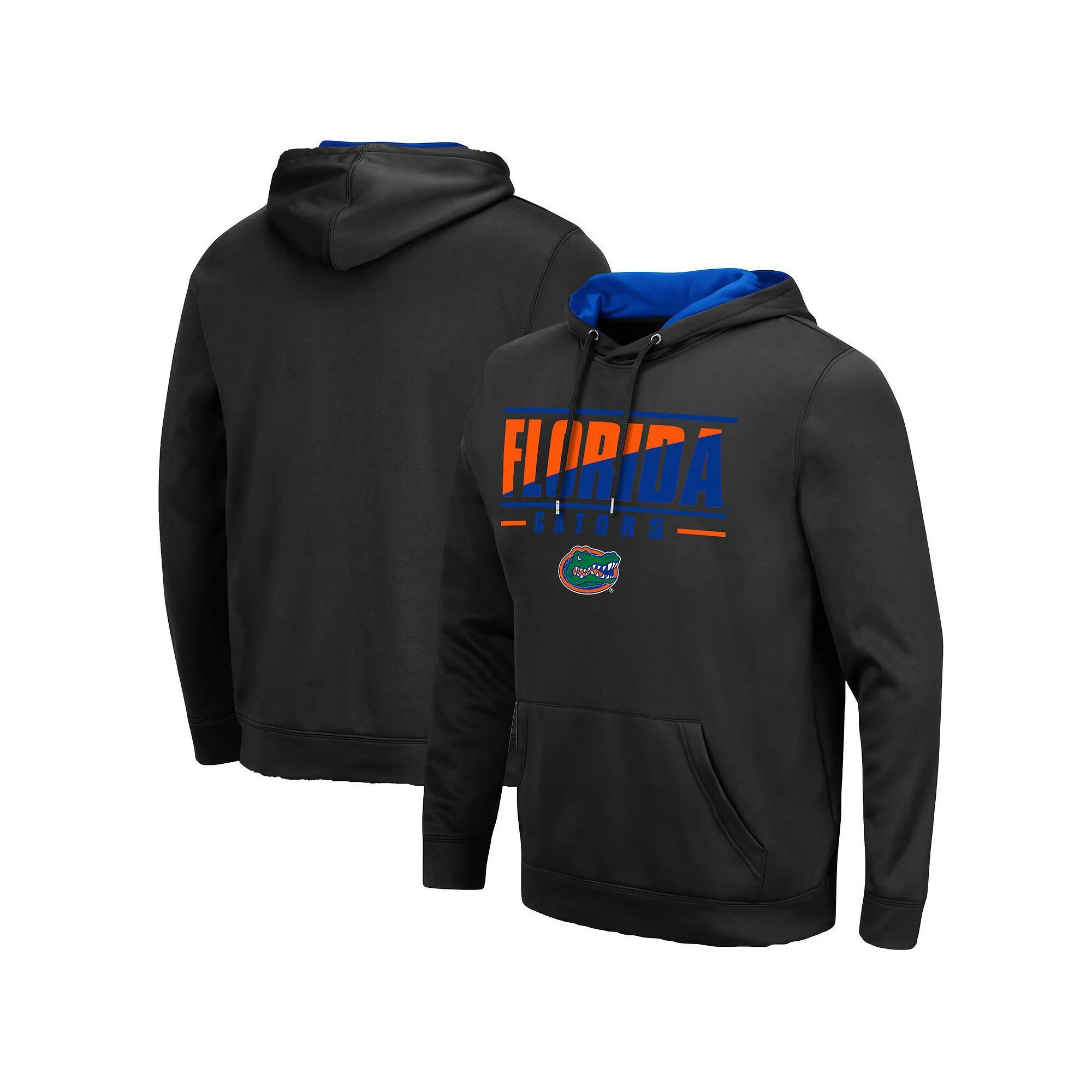Men's Colosseum Black Florida Gators Slash Stack 2.0 Pullover Hoodie, Size: Medium Product Image