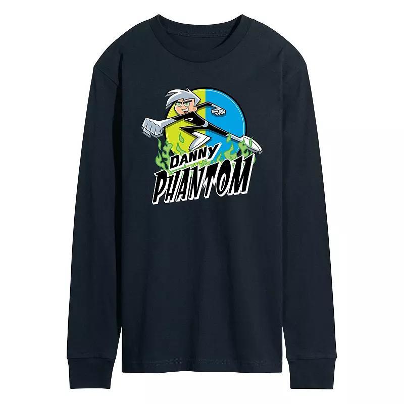 Mens Danny Phantom Danny Badge Graphic Tee Grey Gray Product Image