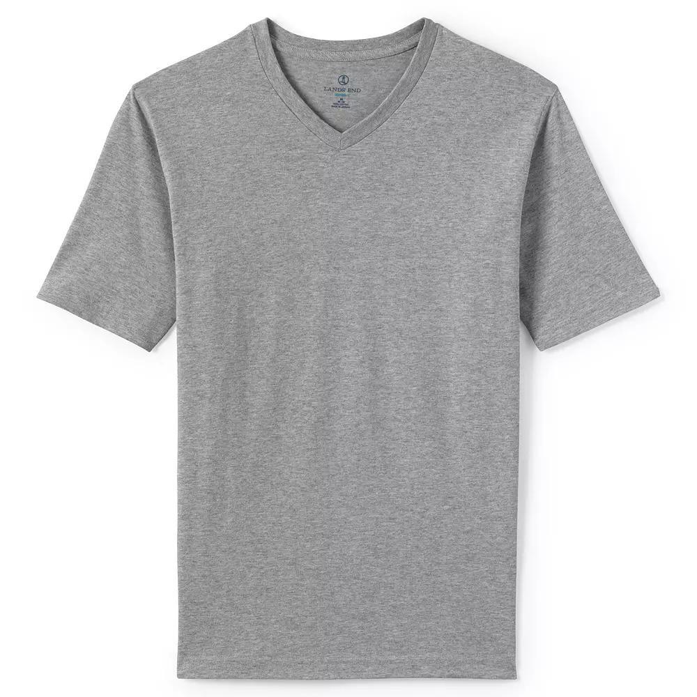 Men's Lands' End Super-T V-Neck Tee, Size: Large, Radiant Blue Product Image