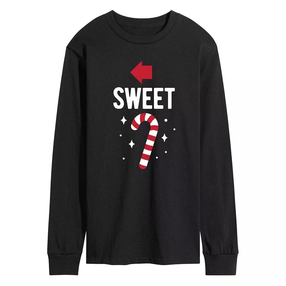 Mens Candy Cane Sweet Long Sleeve Tee Product Image