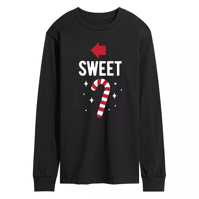 Mens Candy Cane Sweet Long Sleeve Tee Product Image
