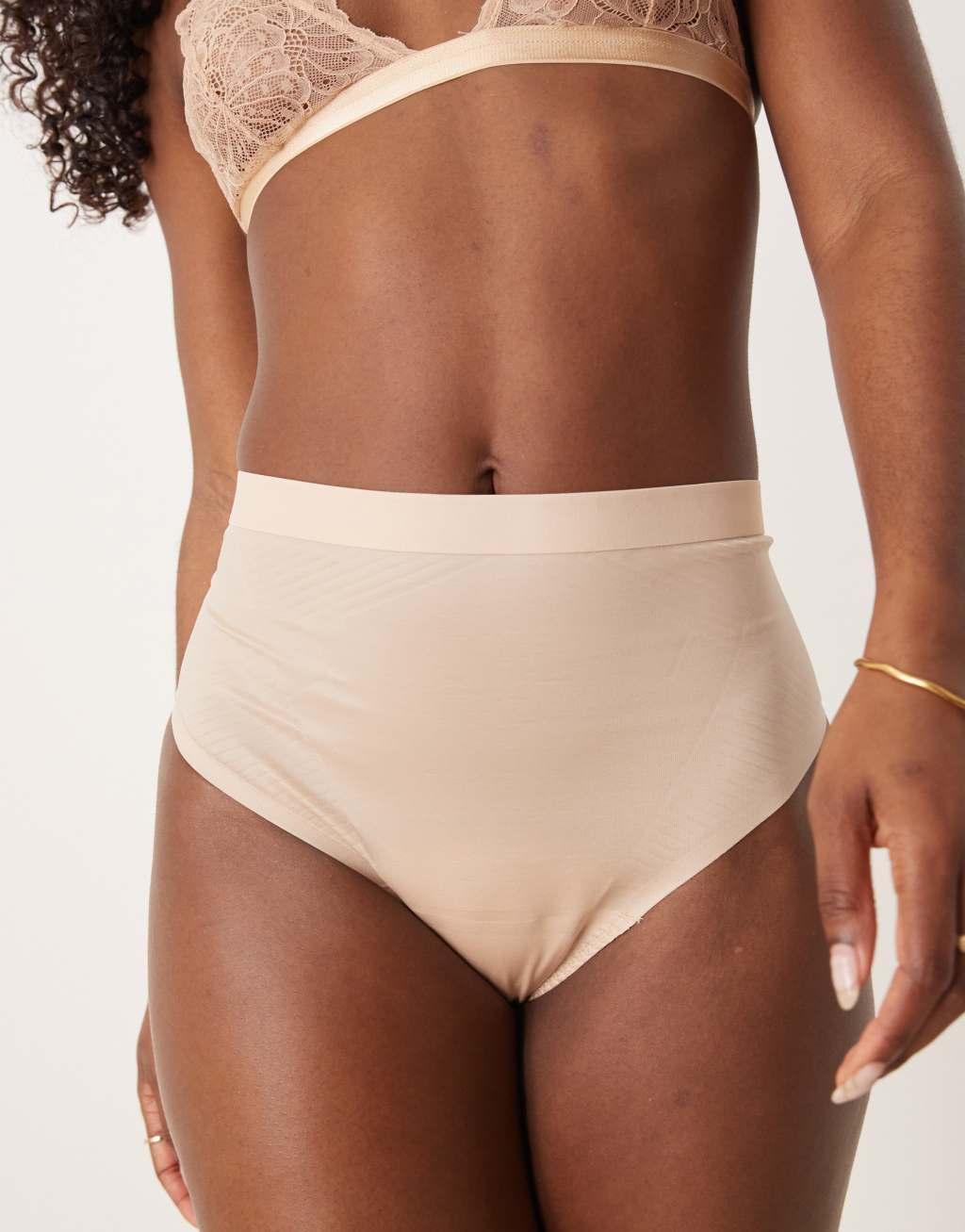 Spanx Thinstincts 2.0 thong in champagne beige Product Image