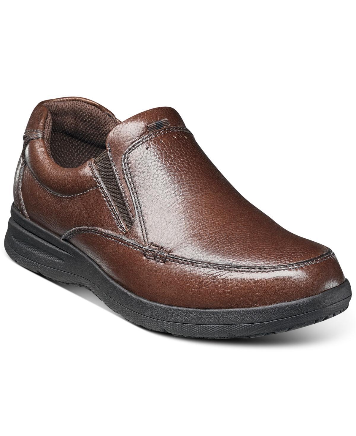 Nunn Bush® Cam Men's Moc Toe Casual Slip-On Shoes, Size: 14 Wide, Red Tumble Product Image