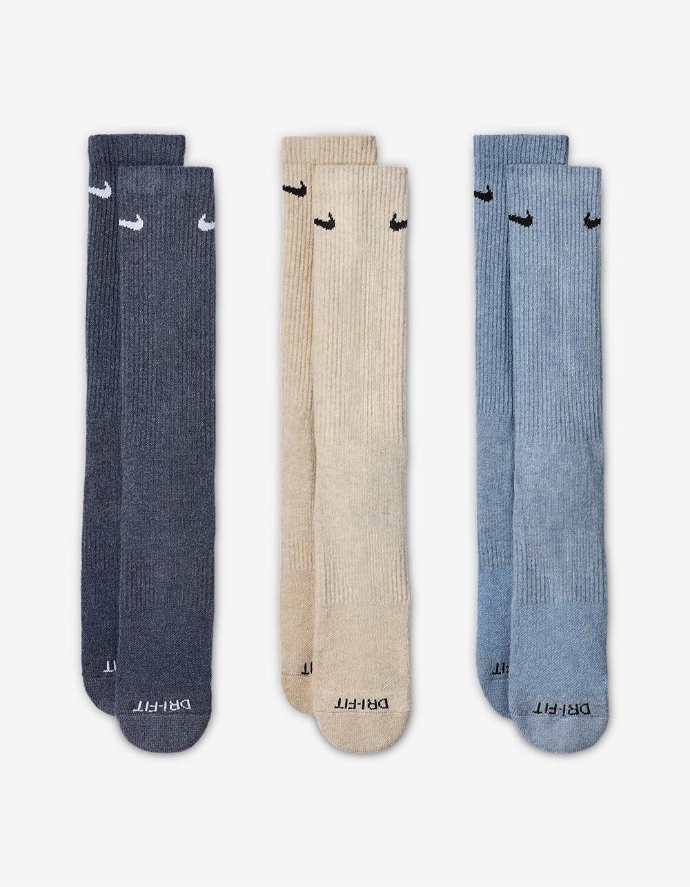 NIKE Everyday Plus 3 Pack Cushioned Crew Socks - BURGUNDY COMBO Product Image