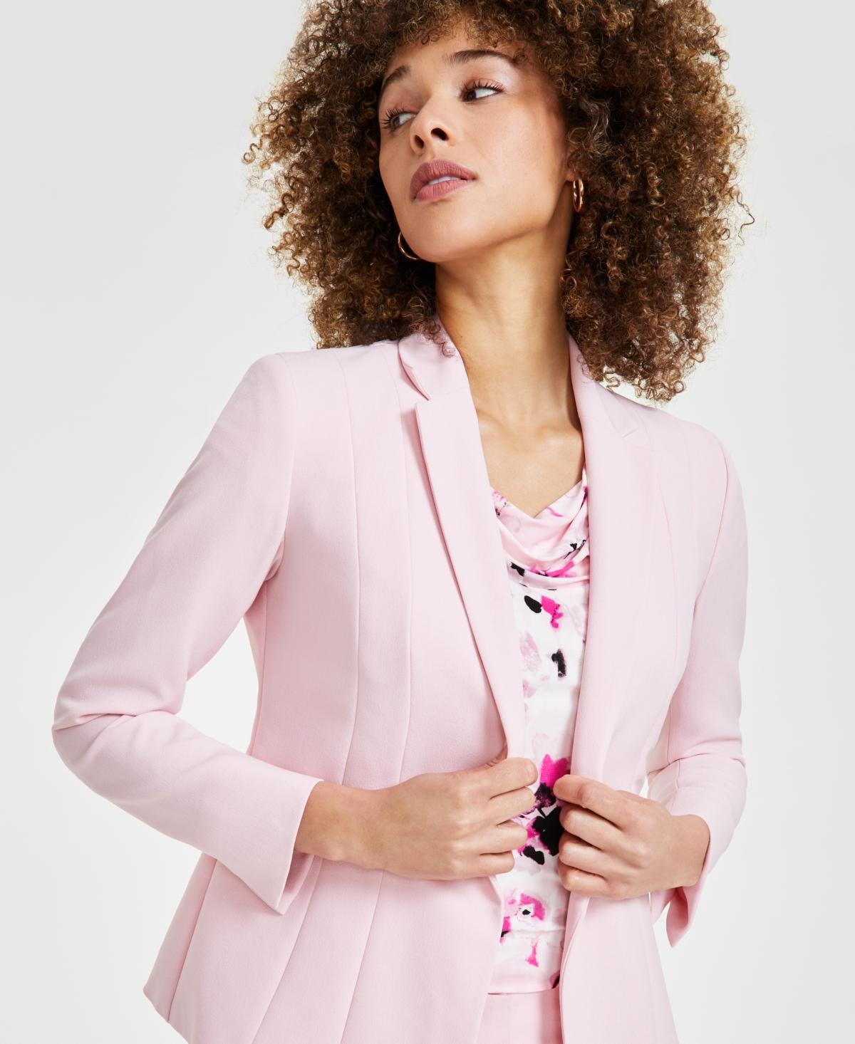 Kasper Petite Crepe One-Button Blazer Product Image