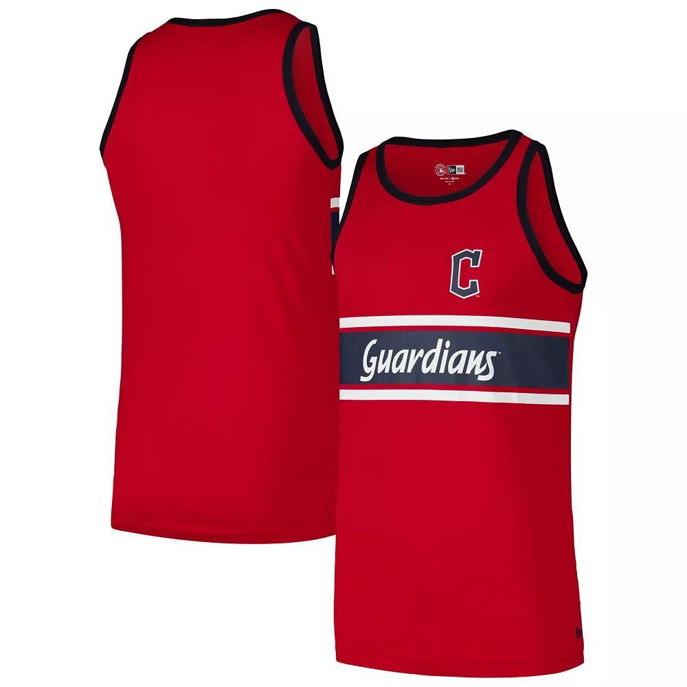 Men's New Era Red Cleveland Guardians Jersey Ringer Tank Top, Size: XL, Grd Red Product Image