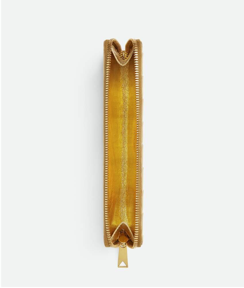 Intrecciato Slim Pencil Case in Gold Product Image