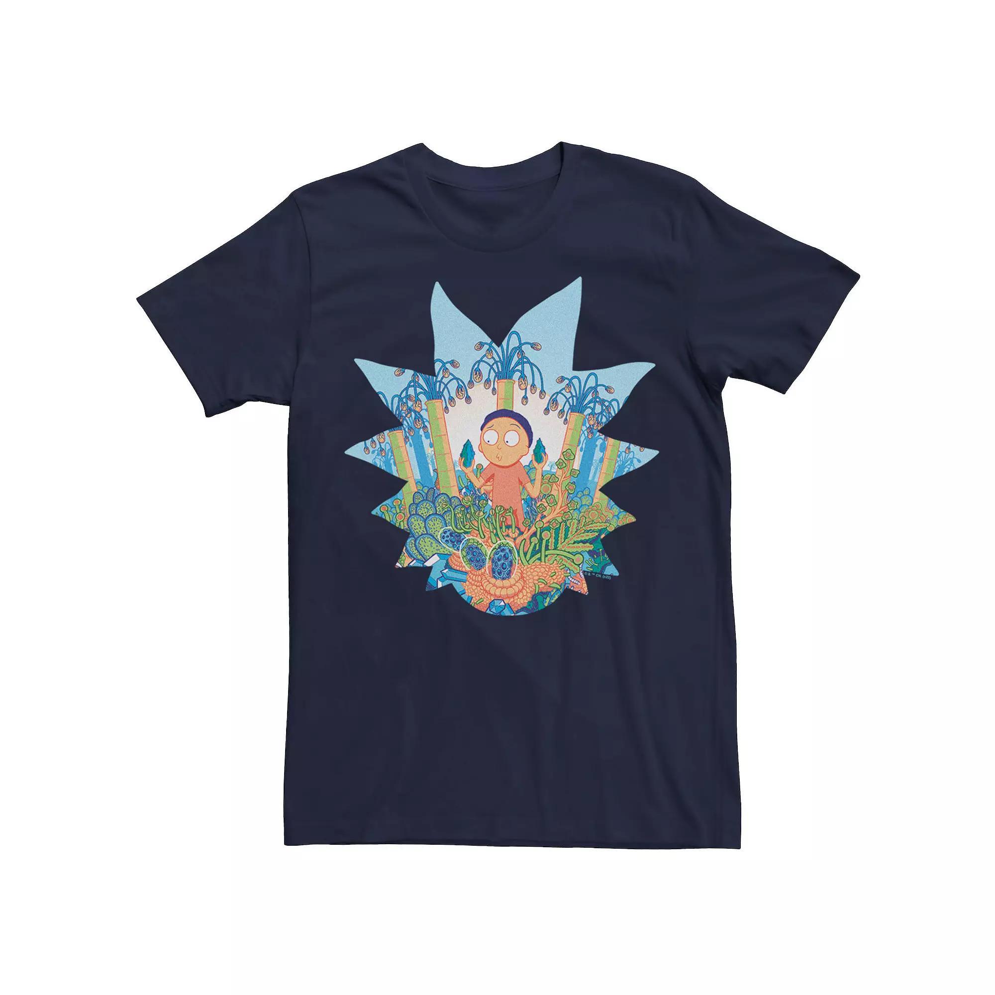 Men's Rick And Morty Plants Garden Tee, Size: Medium, Blue Product Image