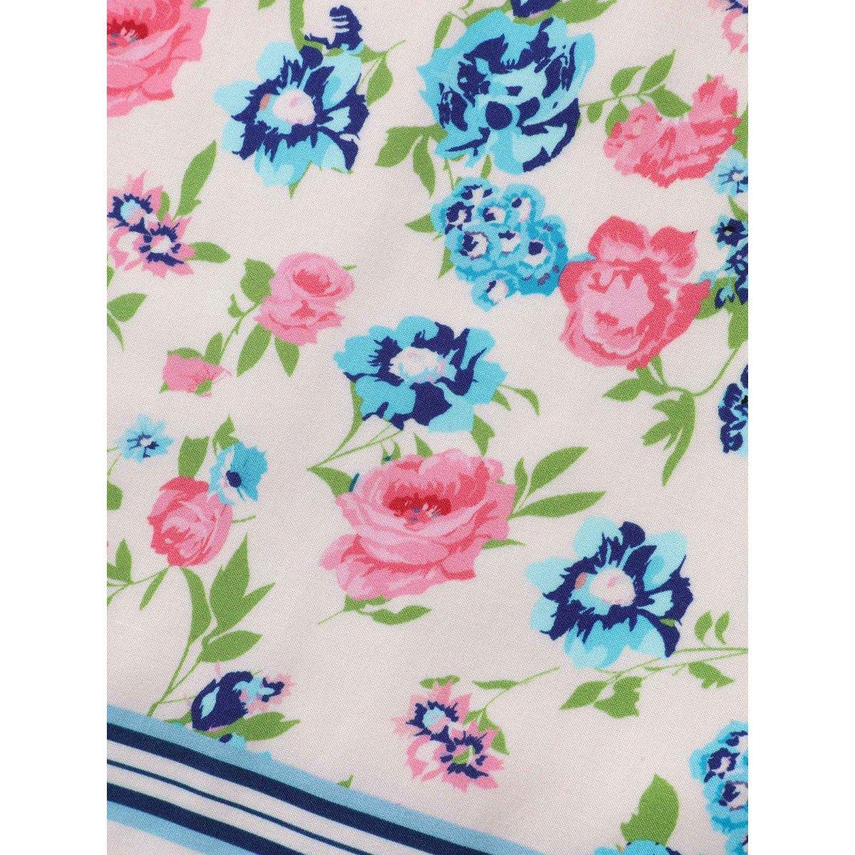 Plus Size Rayon Floral Print Neck Tie Pockets Midi Dress Multicolor Women Notched collar Short sleeve Curvy BloomChic 18-20/2X Product Image
