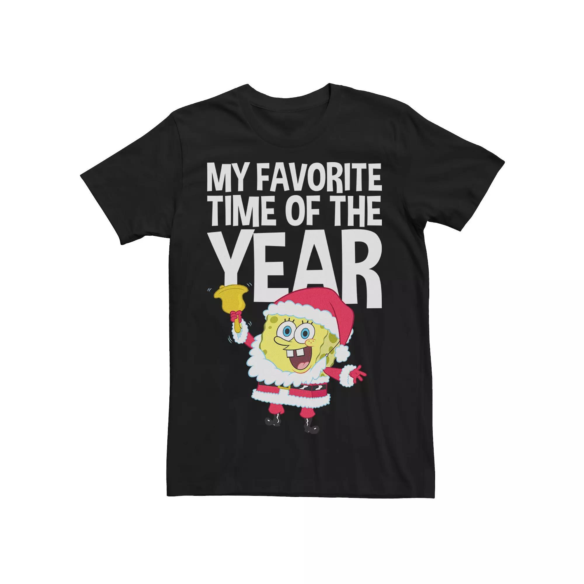 Mens Spongebob Squarepants Santa Christmas Tee Product Image