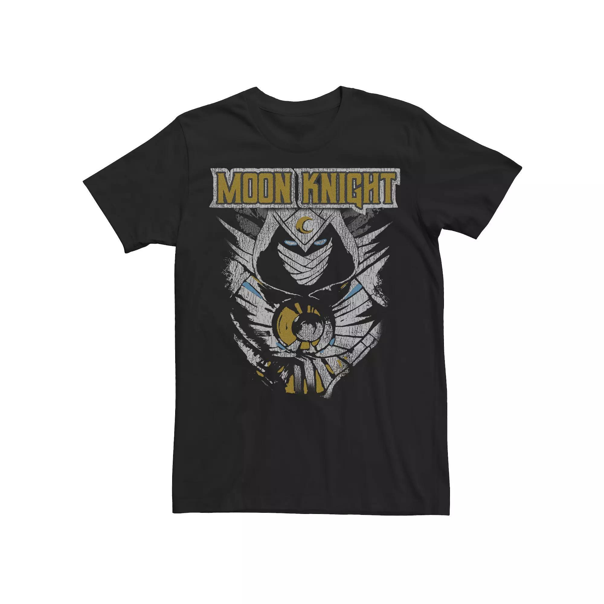 Men's Marvel Moon Knight Moon Glitter Tee, Size: Large, Black Product Image