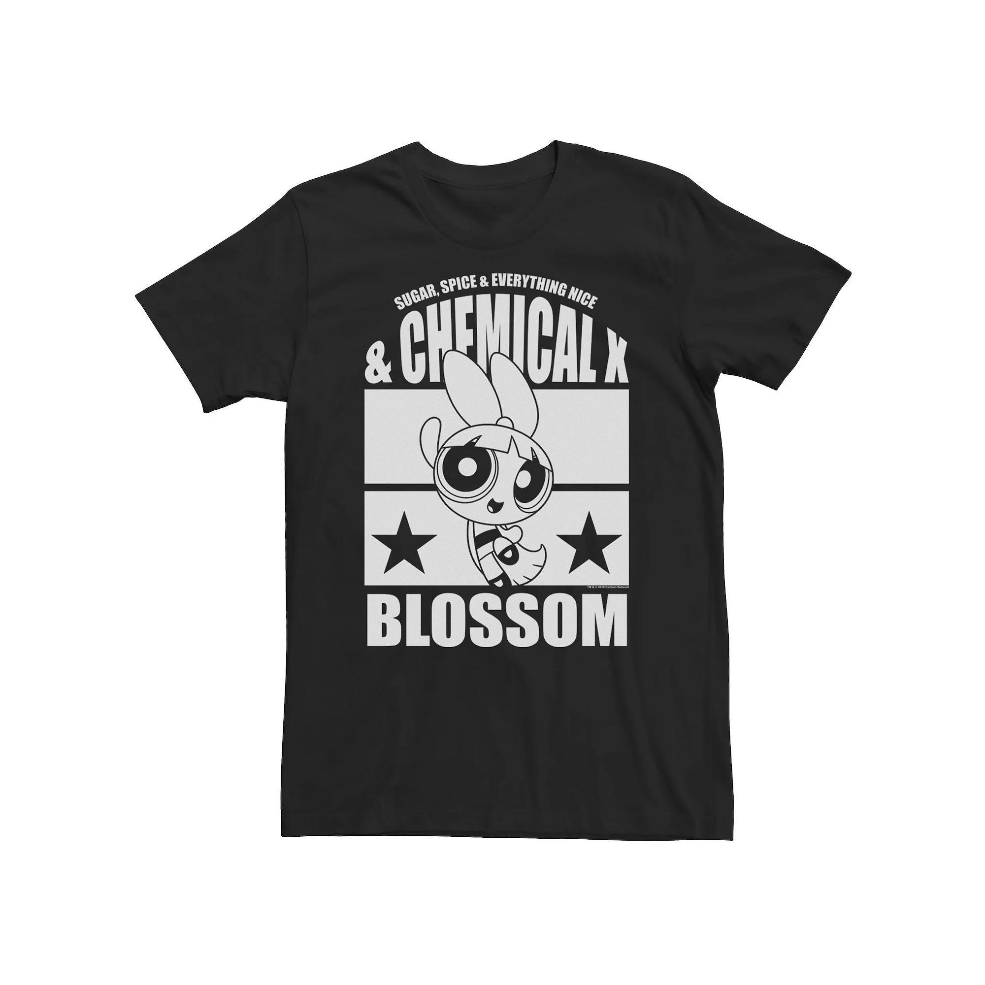 Big & Tall Cartoon Network The Powerpuff Girls Chemical X Blossom Tee, Men's, Size: Large Tall, Black Product Image