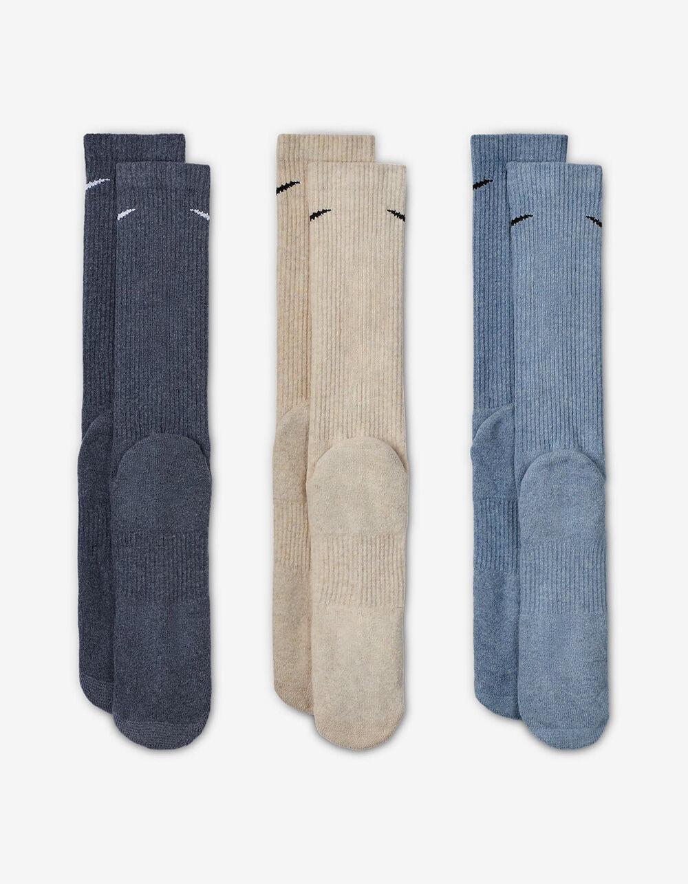 NIKE Everyday Plus 3 Pack Cushioned Crew Socks - BURGUNDY COMBO Product Image