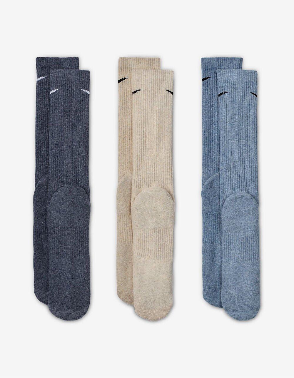 NIKE Everyday Plus 3 Pack Cushioned Crew Socks - BURGUNDY COMBO Product Image