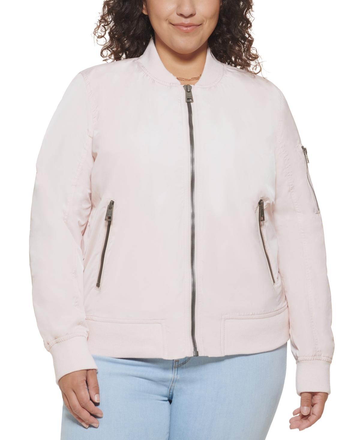 Plus Size Levi's® Newport Classic Bomber Jacket, Women's, Size: 2XL, White Product Image