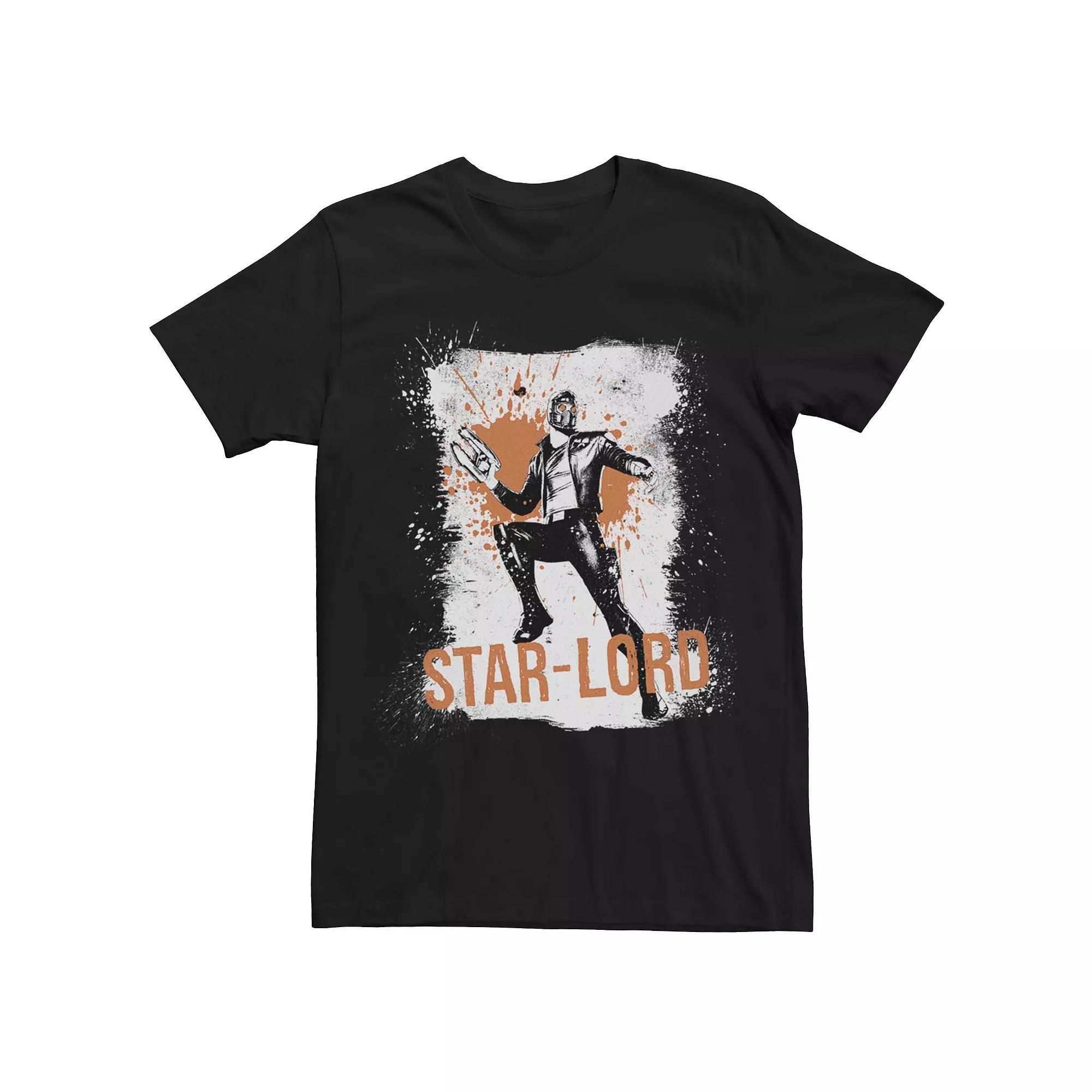 Mens Marvel Star-Lord Paint Splatter Poster Tee Product Image