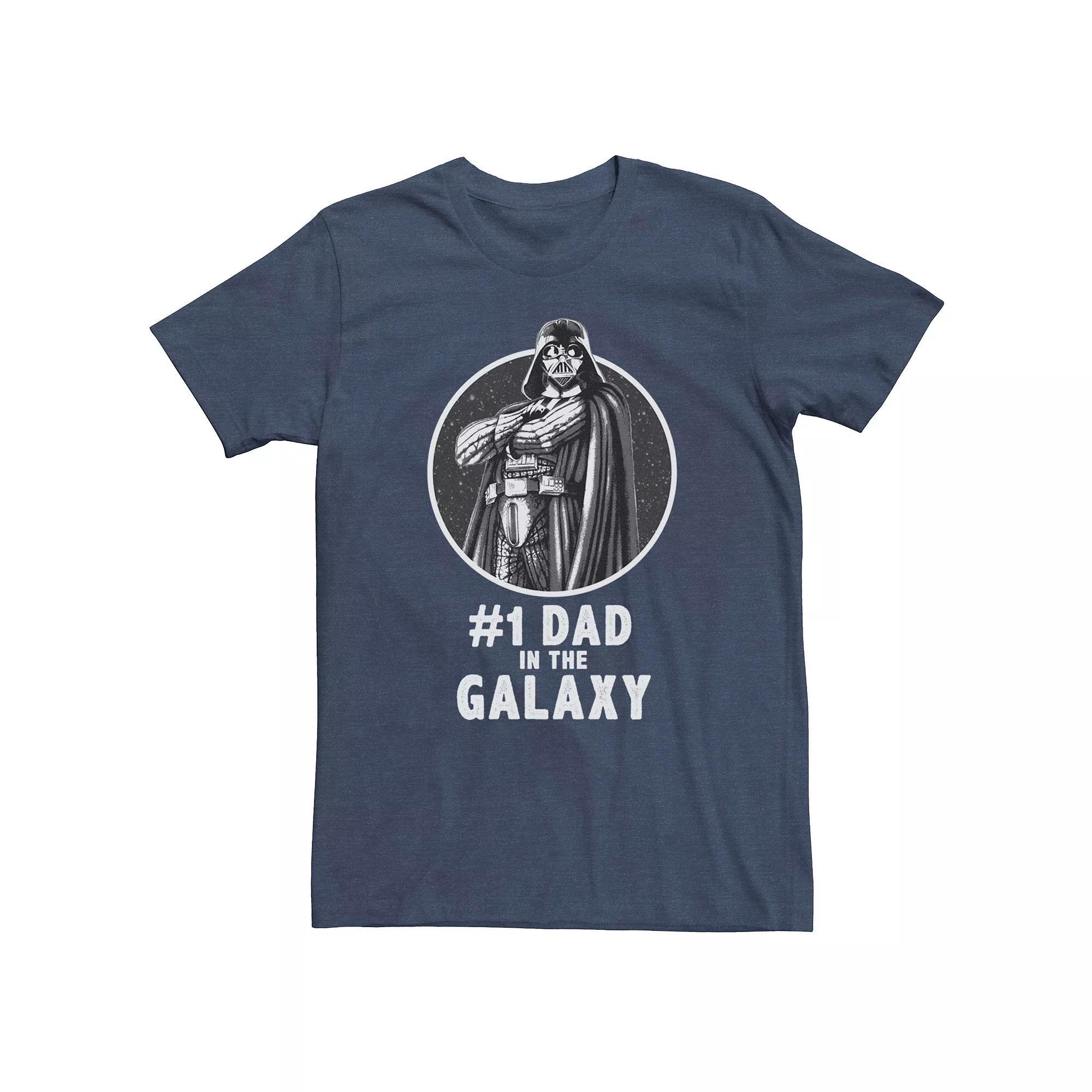 Men's Star Wars Darth Vader #1 Dad In The Galaxy Tee, Size: Small, Athletic Grey Product Image