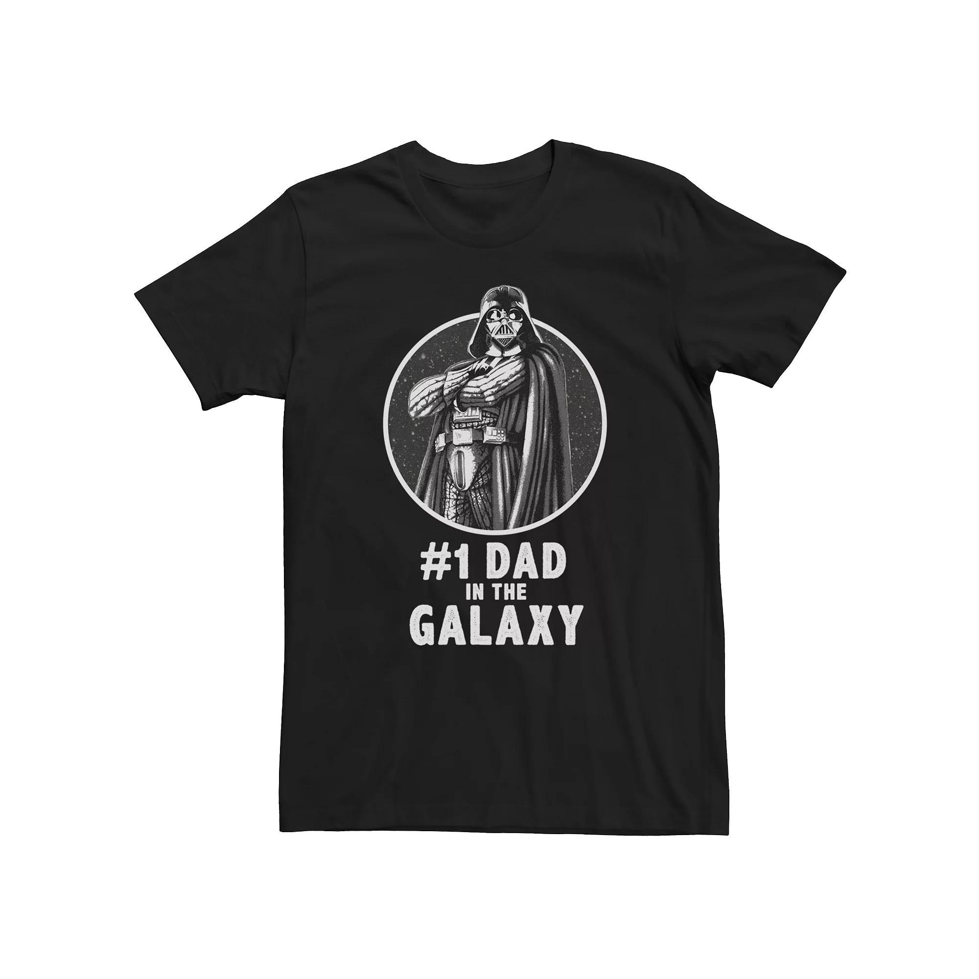 Men's Star Wars Darth Vader #1 Dad In The Galaxy Tee, Size: Small, Athletic Grey Product Image