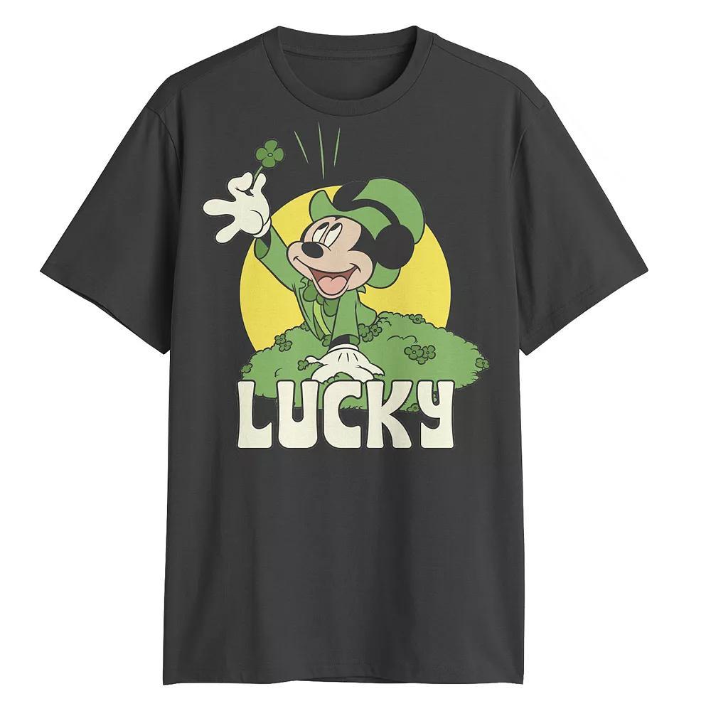 Disney's Mickey Mouse Lucky Men's Graphic Tee, Size: Small, Grey Product Image