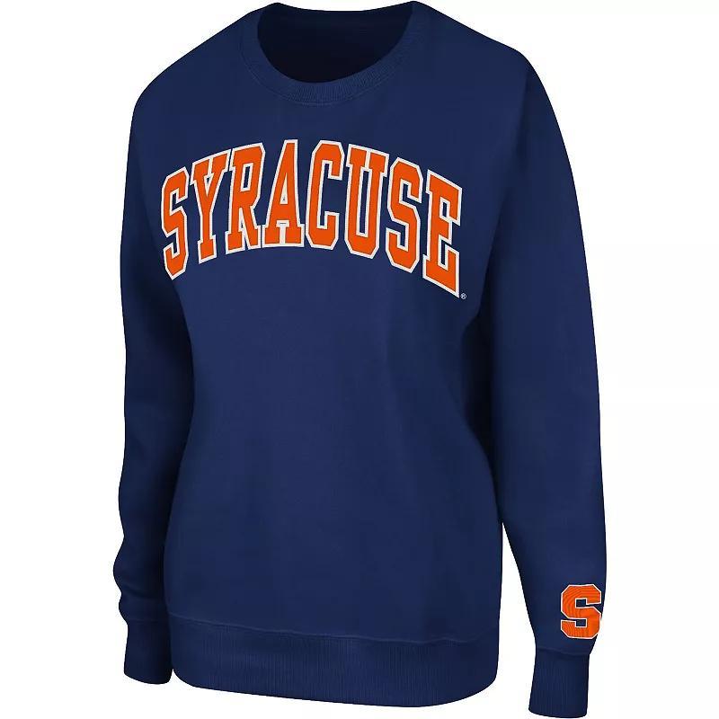 Womens Colosseum Syracuse Orange Campanile Pullover Sweatshirt Blue Product Image