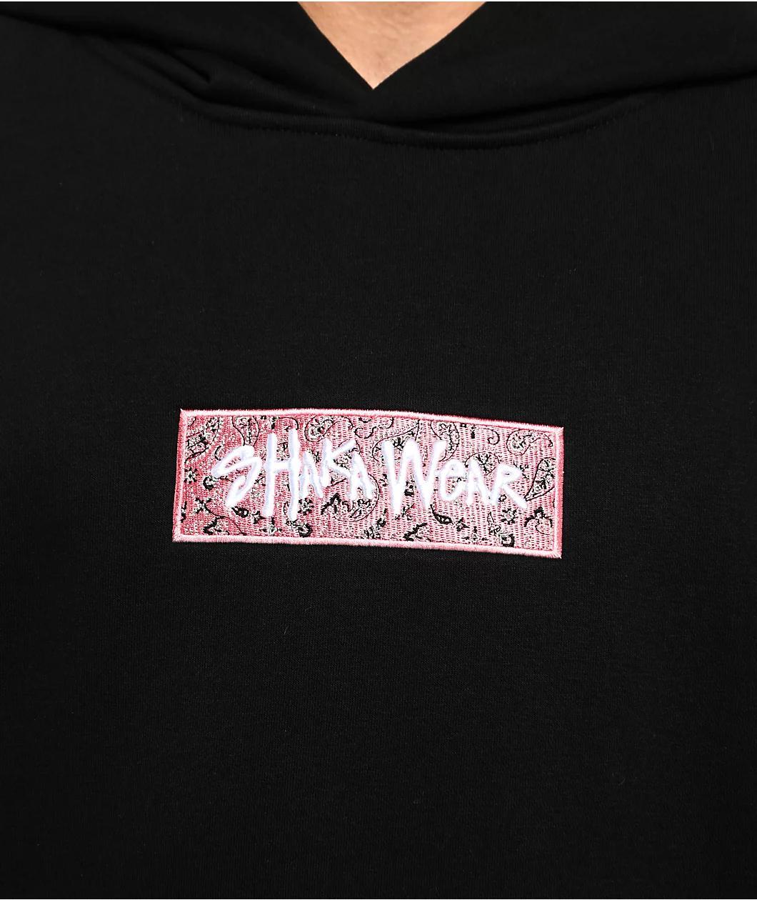 Shaka Wear Paisley Black & Pink Hoodie Product Image
