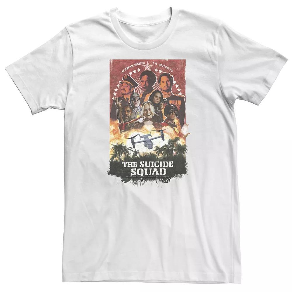 Big & Tall The Suicide Squad Plane Poster Tee, Men's, Size: XL Tall, White Product Image