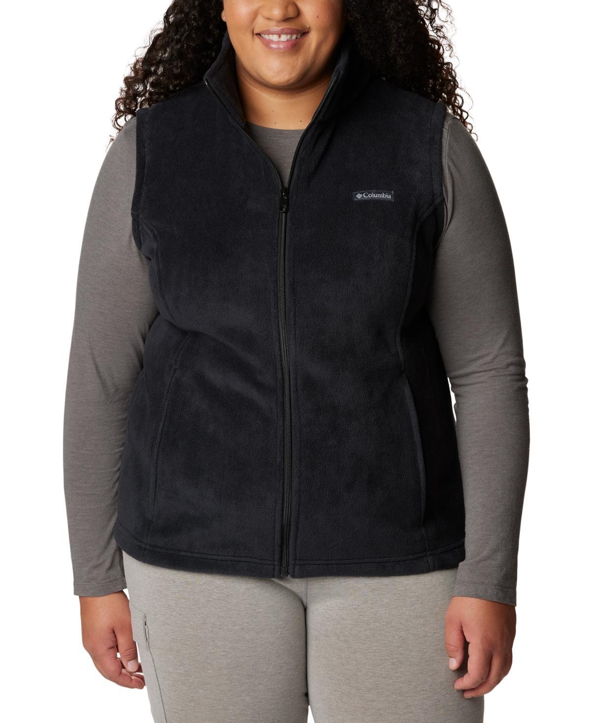 Plus Size Columbia Benton Springs Fleece Vest, Women's, Size: 1XL, Black Product Image