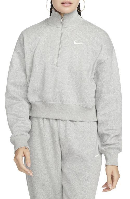 Womens Nike Sportswear Phoenix Fleece 1/4-Zip Cropped Sweatshirt Product Image
