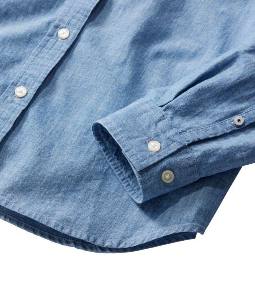 
                            Women's Essential Cotton Shirt, Chambray Long Sleeve
                         Product Image