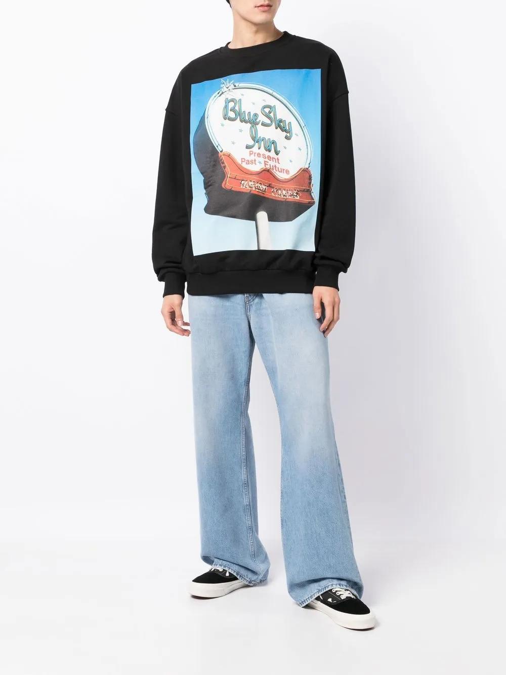 graphic-print cotton sweatshirt Product Image