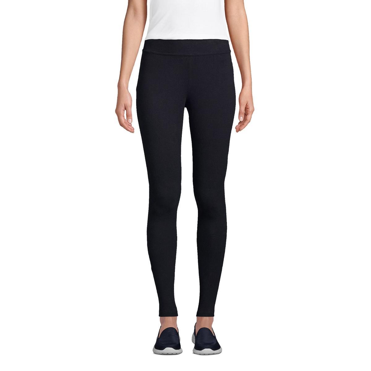 Women's Lands' End Starfish Knit Leggings, Size: XL Tall, Black Product Image