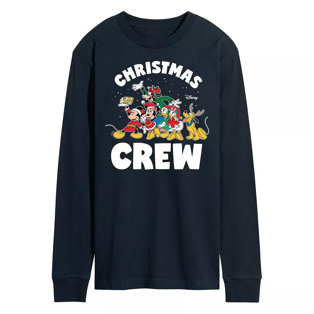 Disney's Men's Christmas Crew Long-sleeved Tee, Size: XXL, Black Product Image