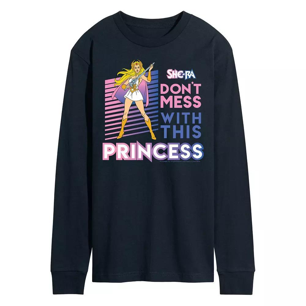 Mens SheRa Princess Long Sleeve Graphic Tee Blue Product Image