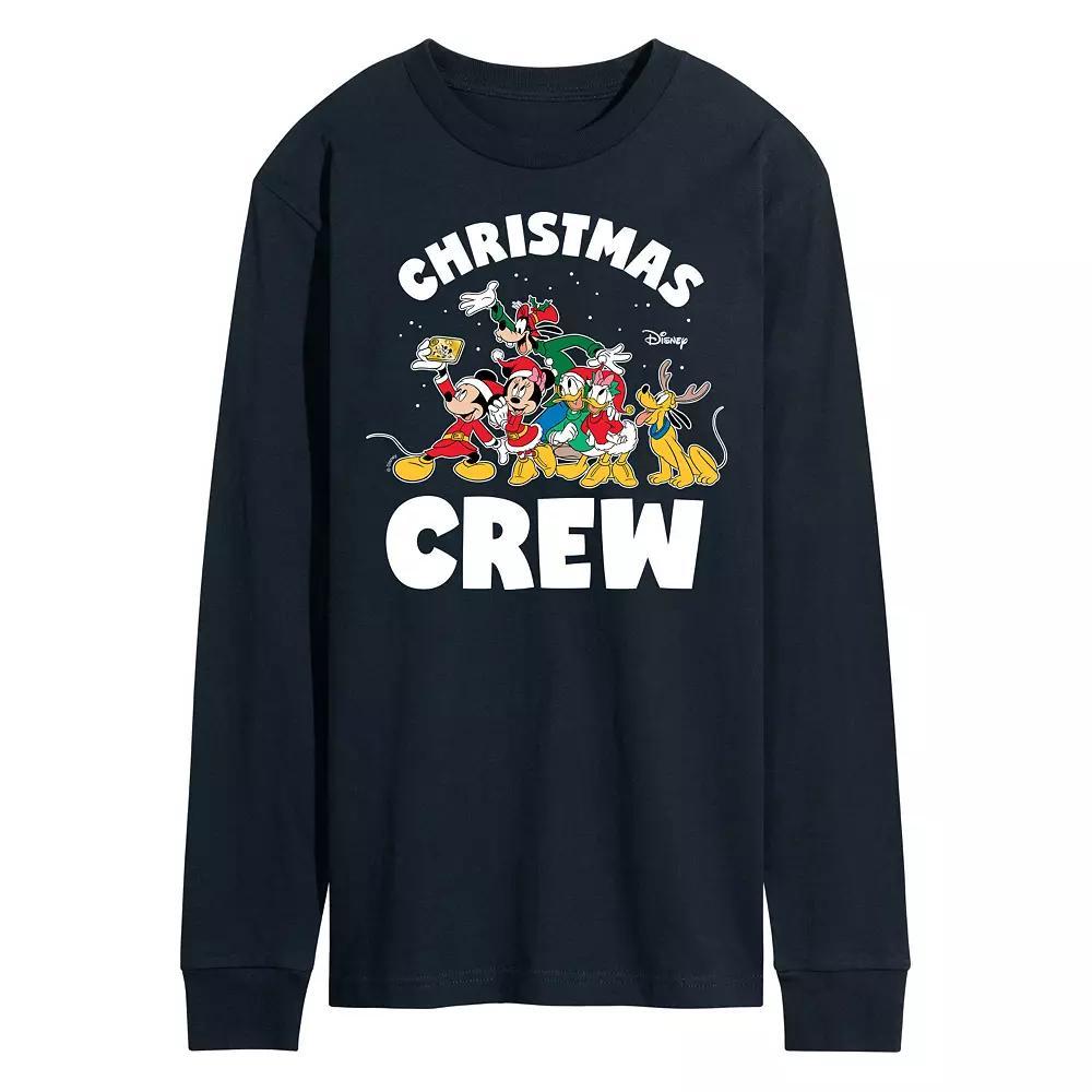 Disney's Men's Christmas Crew Long-sleeved Tee, Size: XXL, Black Product Image