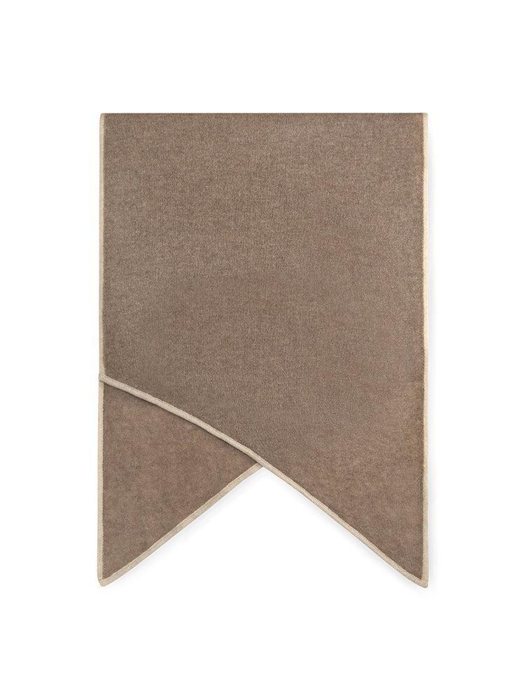 Contrast Trim Asymmectrical Cashmere Scarf Product Image