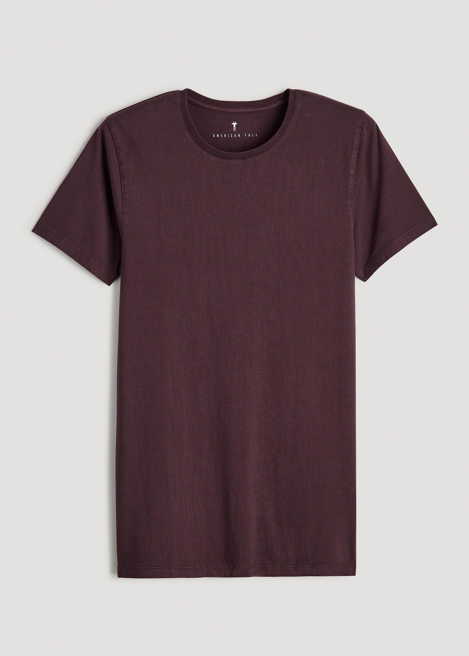 MODERN-FIT Garment Dyed Cotton Men's Tall T-Shirt in Deep Purple Product Image