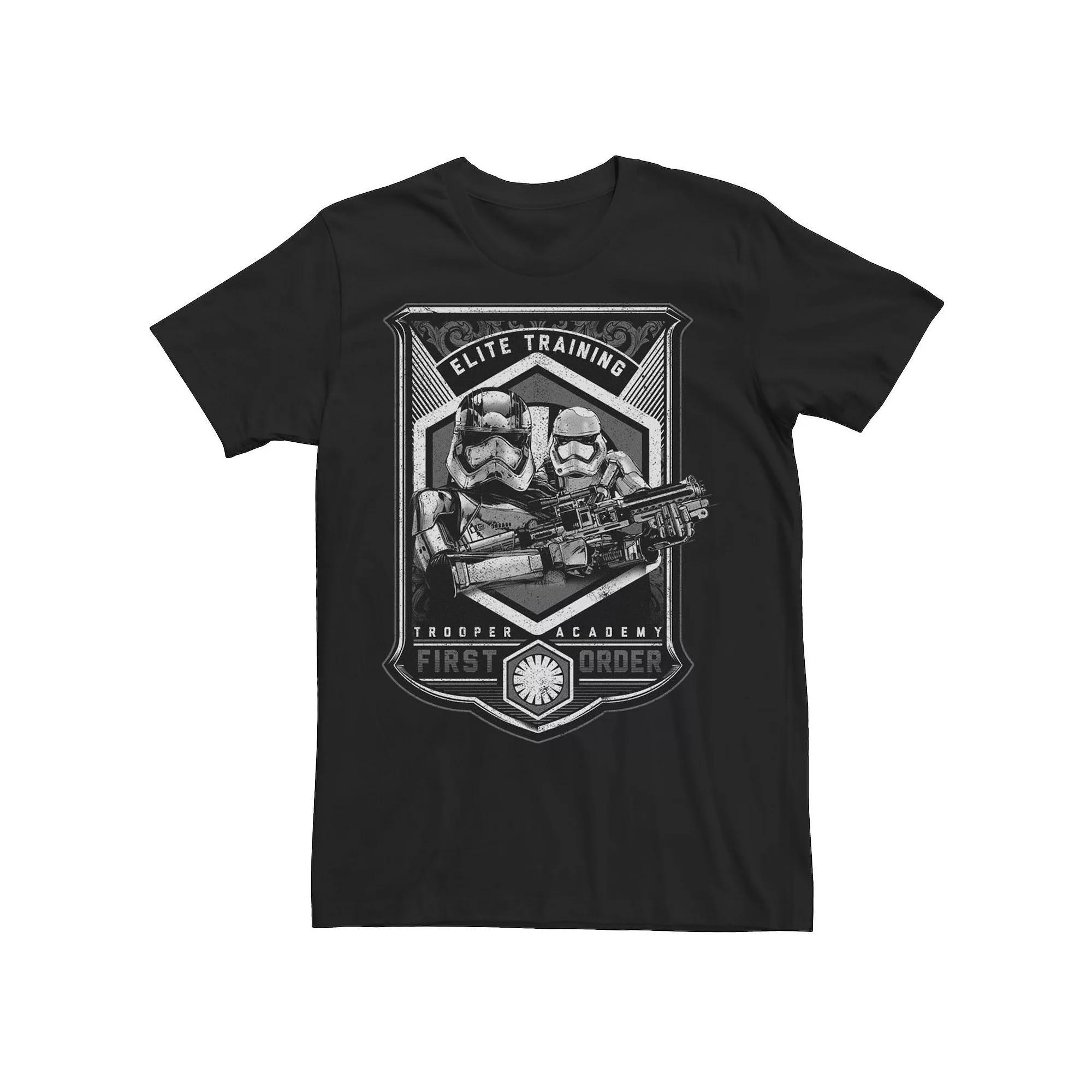 Men's Star Wars The Force Awakens Elite Training Trooper Academy First Order Tee, Size: 3XL, Black Product Image