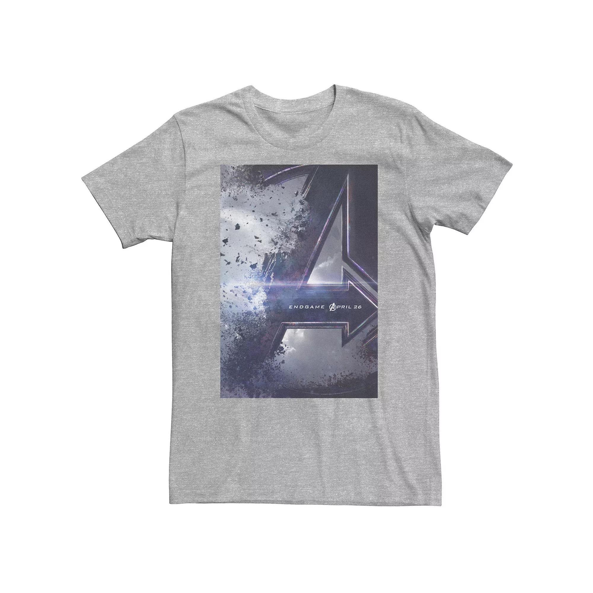 Big & Tall Marvel Avengers Endgame Movie Poster Tee, Men's, Size: 3XL, Athletic Grey Product Image