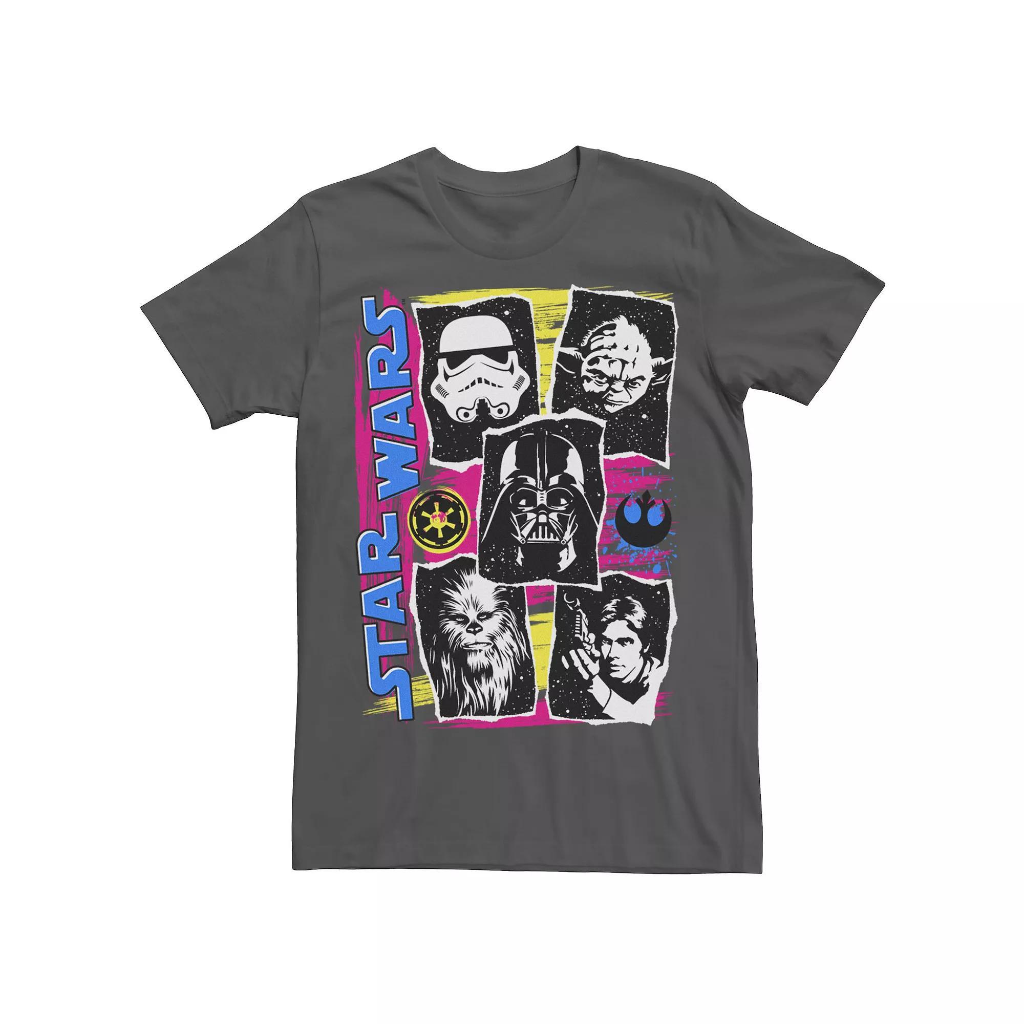 Men's Star Wars Characters Colorpop Collage Graphic Tee, Size: Large, Royal Product Image