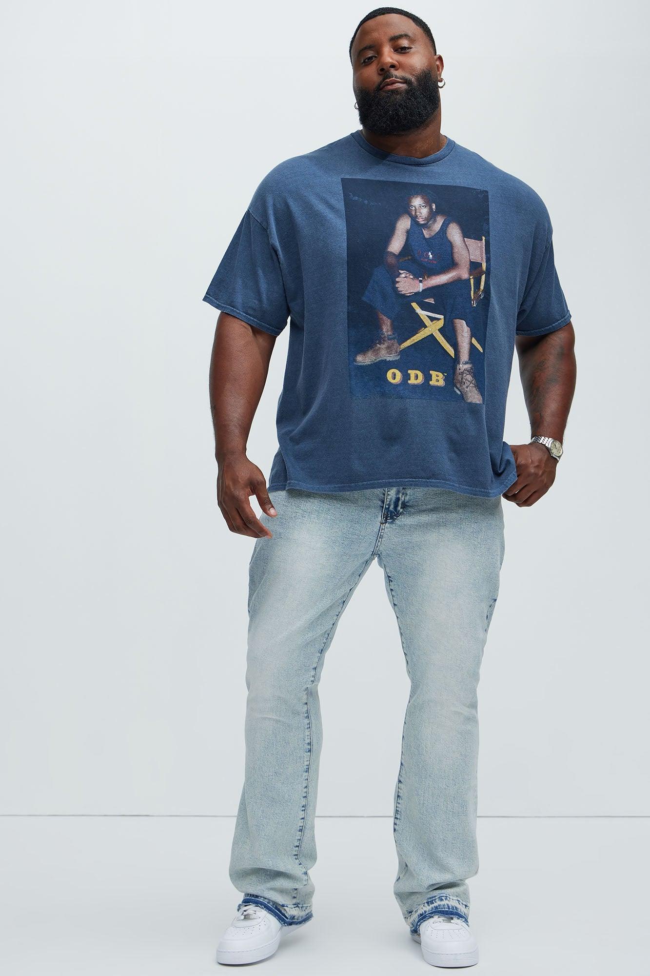 Cornell Stacked Skinny Flare Jeans - Bleach Blue Wash Product Image
