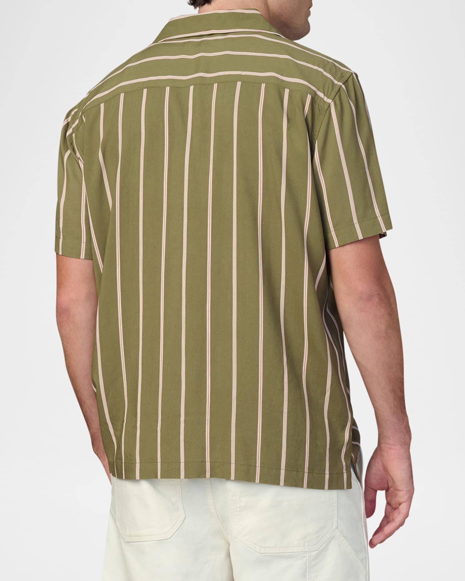 Men's Viscose Stripe Camp Shirt Product Image