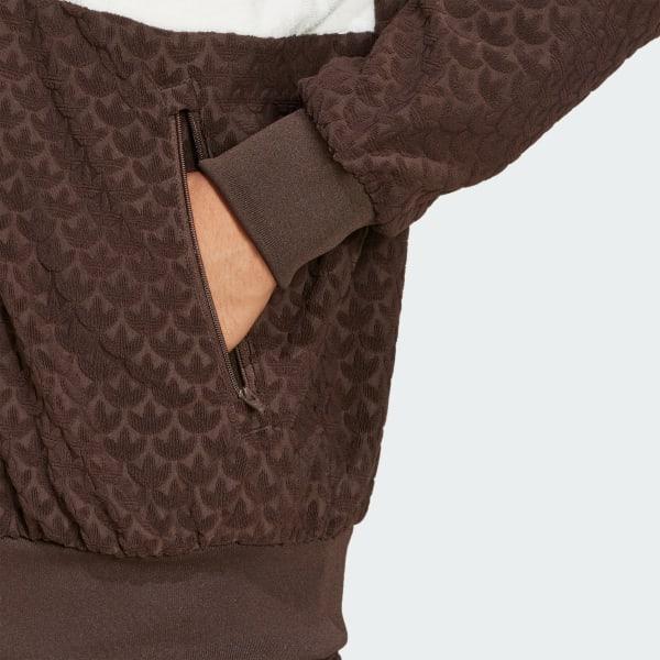 adidas Monogram Track Top Dark Brown XS Mens Product Image