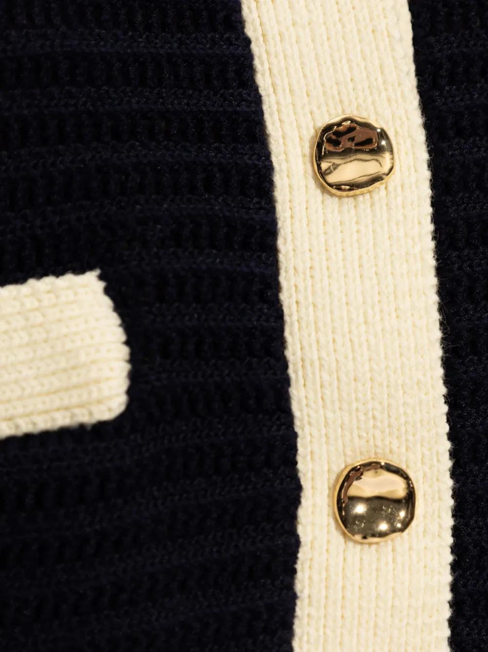 crochet-knit cropped cardigan Product Image