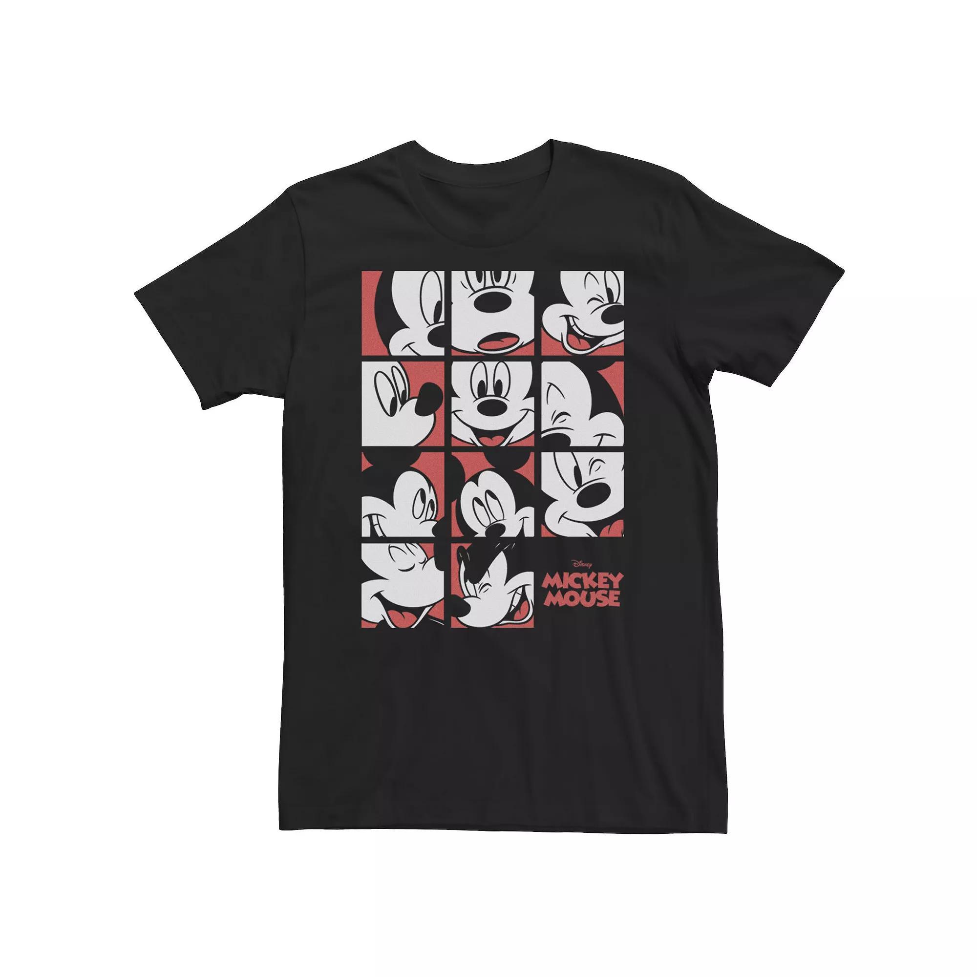 Disney's Mickey Mouse Big & Tall Expressions Boxes Tee, Men's, Size: XL Tall, Black Product Image